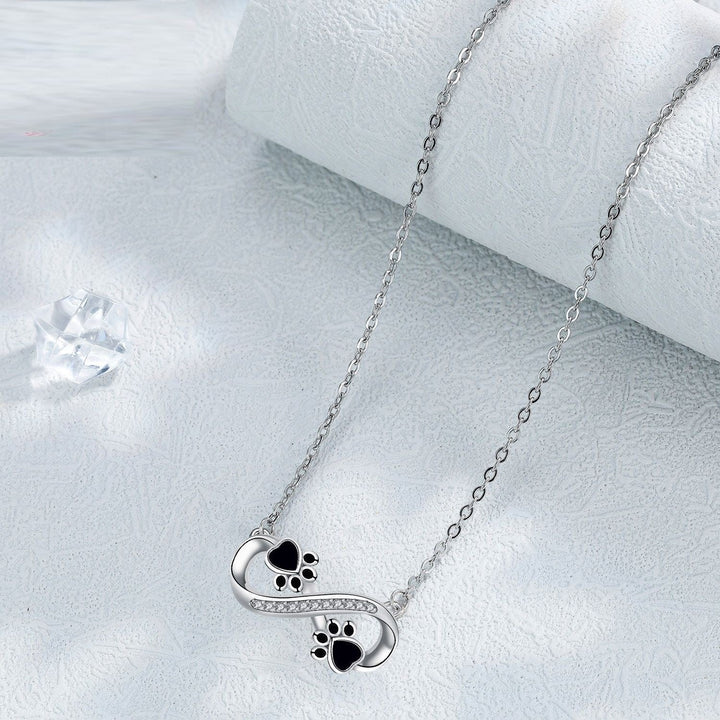 Infinity Paw Necklace