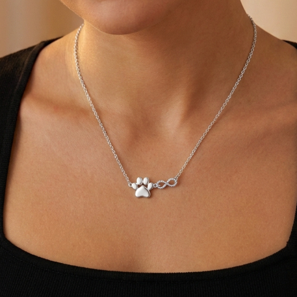 Mini Infinity Paw Necklace