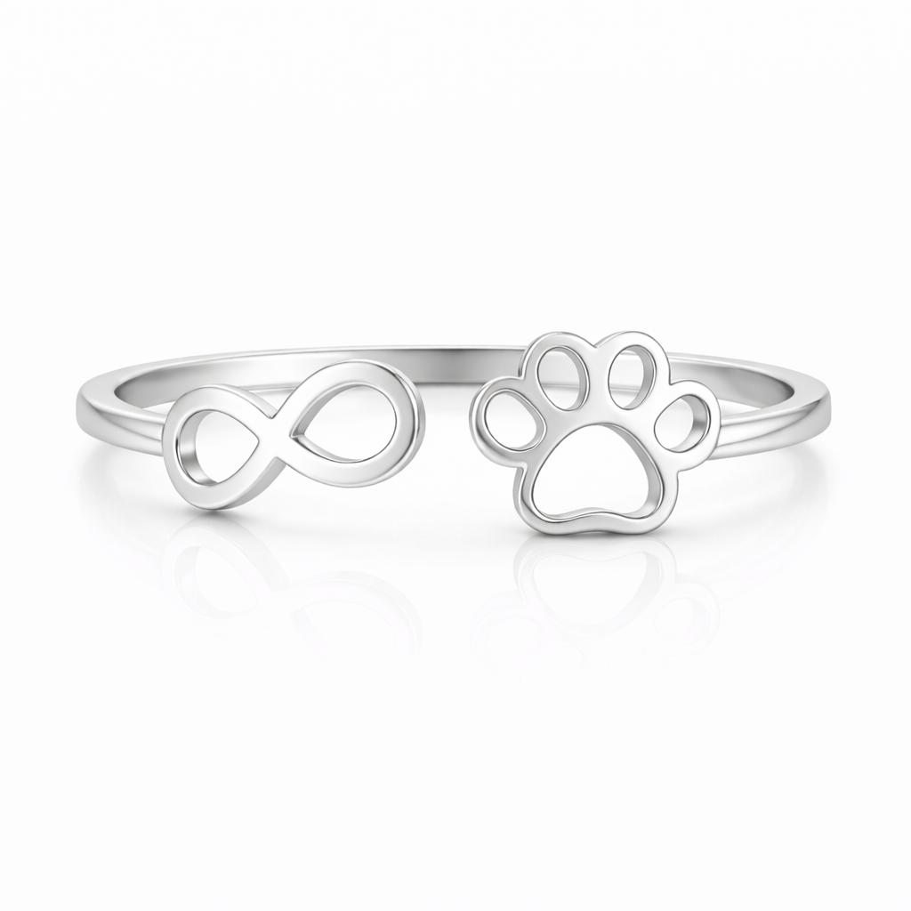 Infinity Paw Adjustable Ring