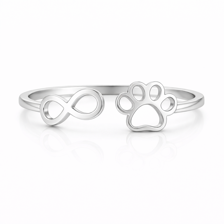 Infinity Paw Adjustable Ring