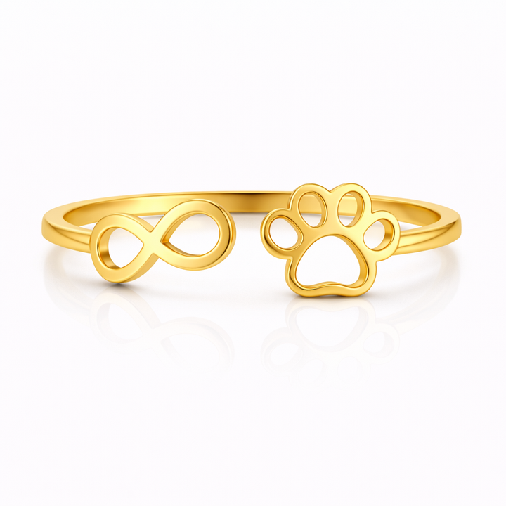 Infinity Paw Adjustable Ring