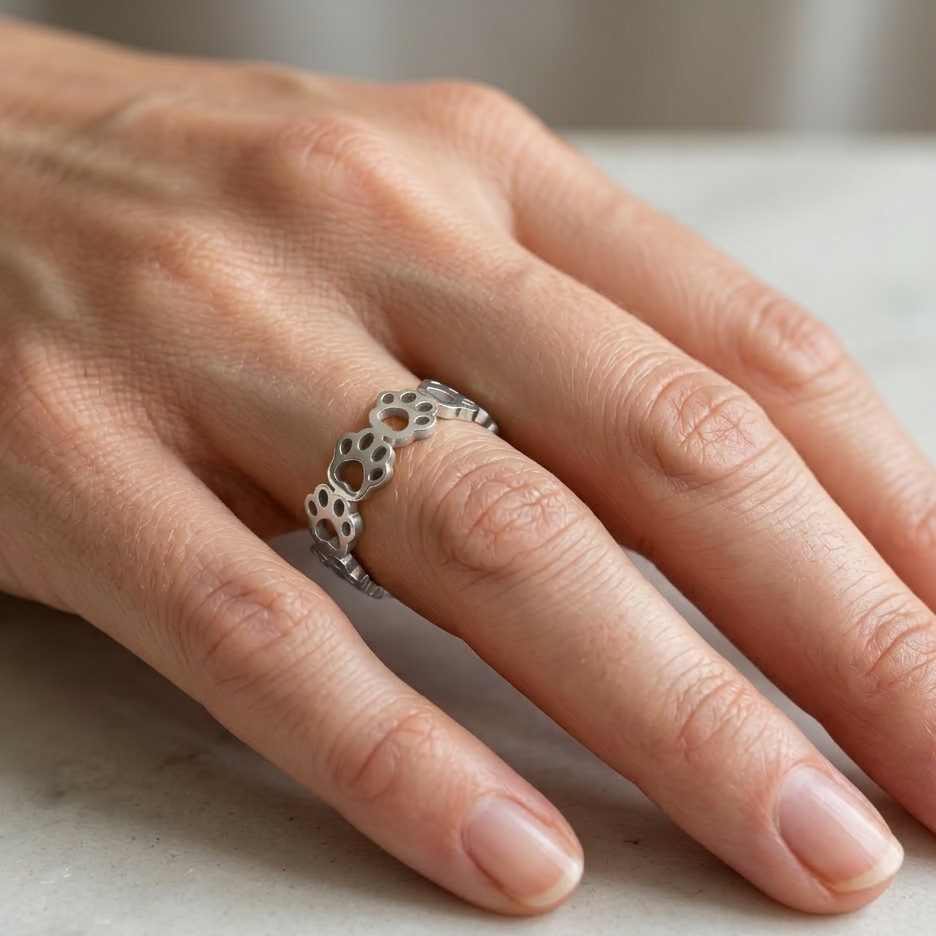 Paws Footprints Ring