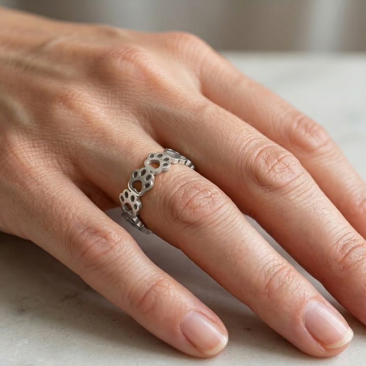 Paws Footprints Ring