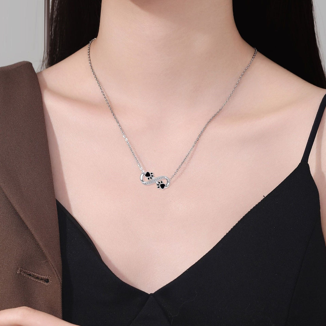Infinity Paw Necklace