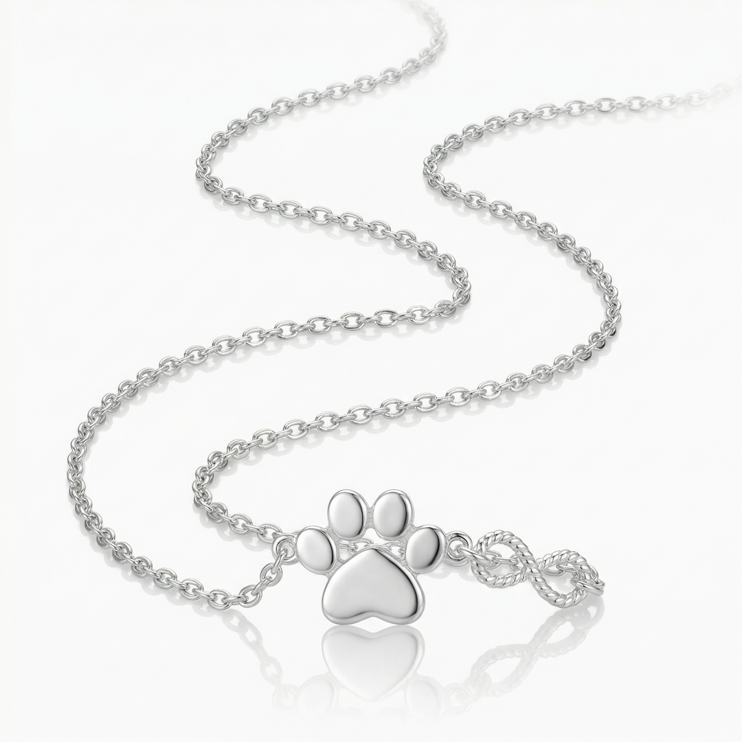 Mini Infinity Paw Necklace