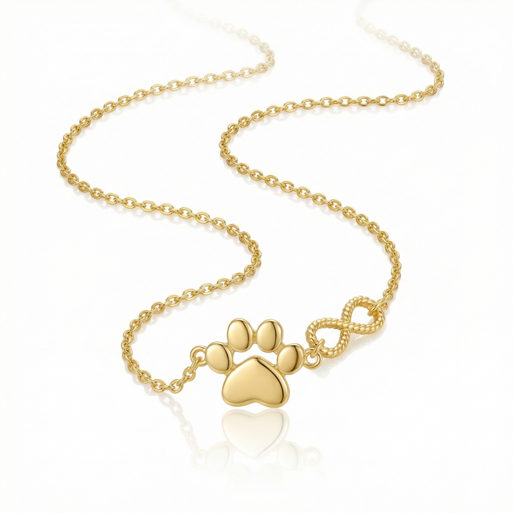 Mini Infinity Paw Necklace